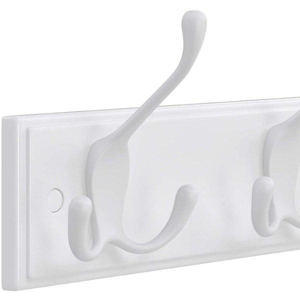 Rootz væg knagerække - knagerække - 4 knager - knage - frakker - hatte - tasker - hvid - MDF - 40 x 11 x 7 cm