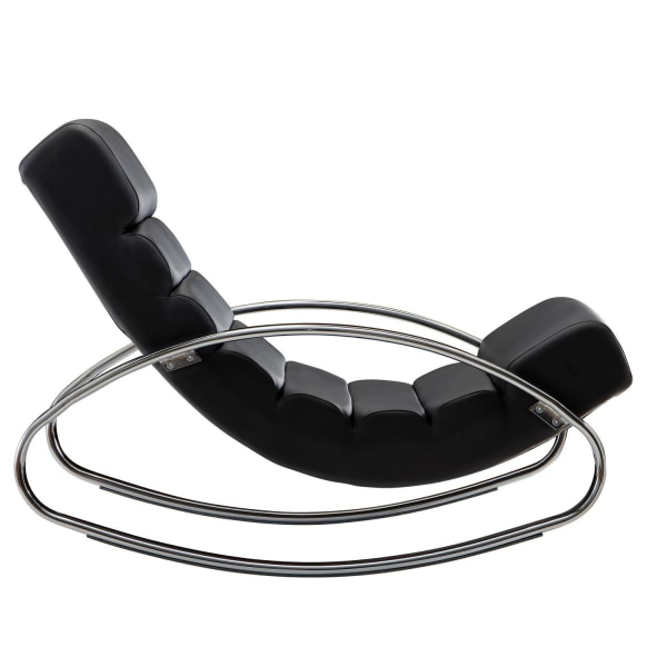 Rootz relaxstol i läderimitation svart 61x81x111 cm rocchair var