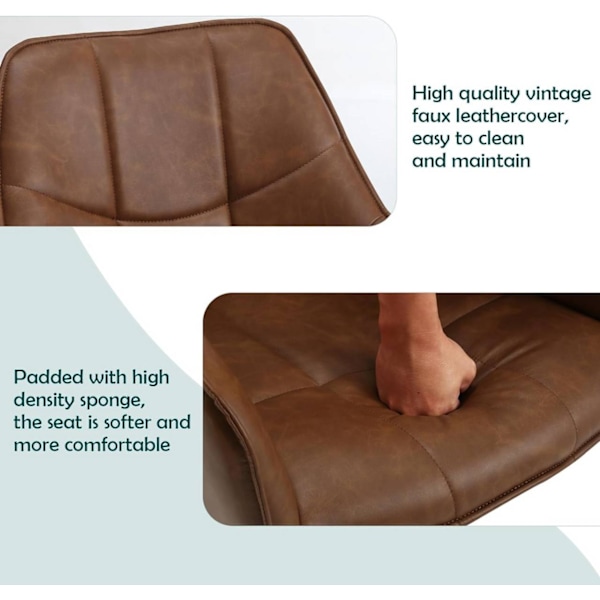 Rootz matstolsset 6-pack - Vridstol - Vadderat säte - Robusta metallben - Mångsidig användning - 58cm x 86cm x 63,5cm