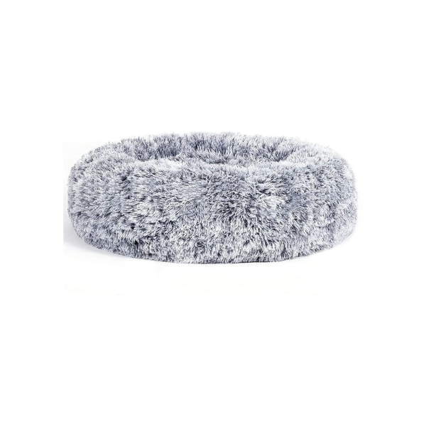 Rootz Donut Hundeseng - Pet Sofa - Memory Foam Seng - Plysmateriale - Komfortabel og holdbar - 60 cm x 20 cm - Grå