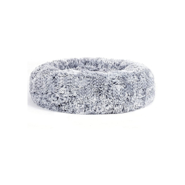 Rootz Donut -koiransänky - Lemmikkieläinsohva - Memory Foam -sänky - Pehmomateriaali - Mukava ja kestävä - 60cm x 20cm - Harmaa