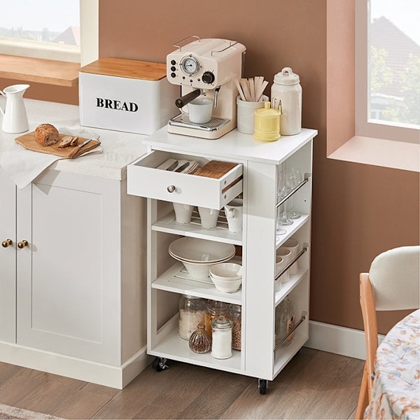 Rootz Portable Uteköksskåp - Vikbar köksö - Förvaringsorganisator - MDF(E1) - 50cm x 86cm x 37cm - 15,1kg - Flaskhylla