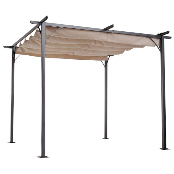 Rootz Convertible Pavilion - Svart, Beige - Metall, Polyester - 118,11 cm x 118,11 cm x 90,55 cm