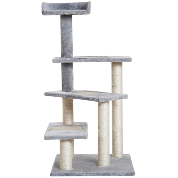 Rootz Gallon Kande Kradsestolpe Kattetræ - Biege, Grå - Spånplade, Plys, Sisal - 18,9 cm x 18,9 cm x 39,17 cm