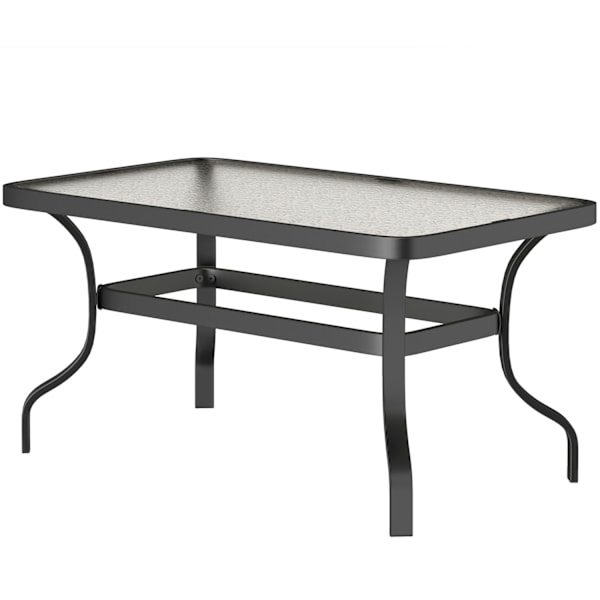 Rootz sidebord - sofabord - balkonbord - stilfuld skaft design - afrundede hjørner - 95x55x46 cm sort sort