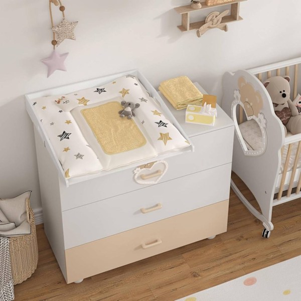 Rootz skötunderlägg - Baby Change - Blöjebyte - MDF - Säkert material - 70cm x 75cm x 10cm
