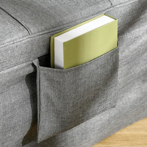 Rootz Folding Bed - 4-i-1 lænestol - Ottoman liggestol - Grå - 188 x 75 x 38 cm