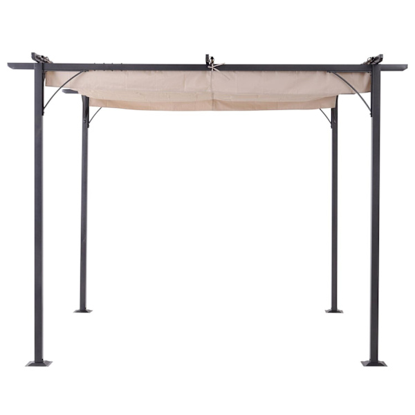 Rootz Convertible Pavilion - Svart, Beige - Metall, Polyester - 118,11 cm x 118,11 cm x 90,55 cm