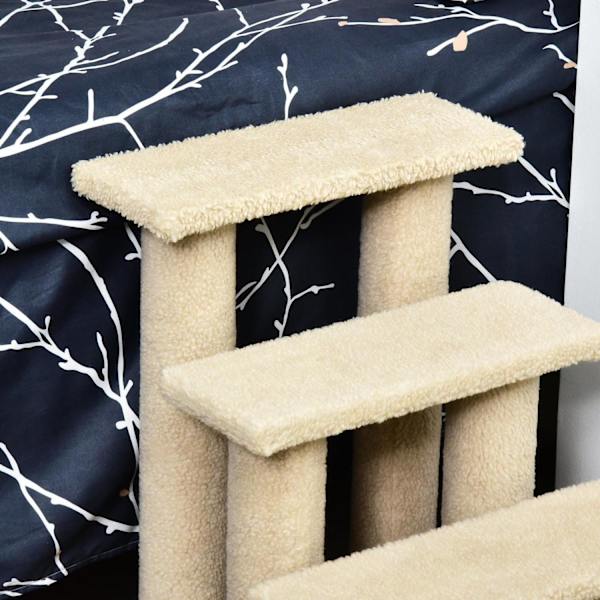 Rootz djurtrappa - Beige - Spånskiva, plysch - 25 cm x 16,92 cm x 23,62 cm
