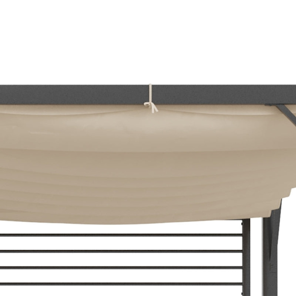 Rootz Gazebo Pergola - Ulkopaviljonki - Juhlateltta - UV- ja vedenkestävä - Säädettävä varjostin - Tukeva metallirunko - 300cm x 280cm x 238cm