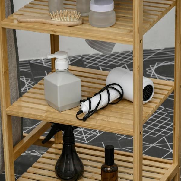 Rootz Bamboo Laundry Collector - Kangaskori - Pyykinlajittelija - Silityslauta - 113cm x 34cm x 82cm - Ympäristöystävällinen ja tyylikäs bambu