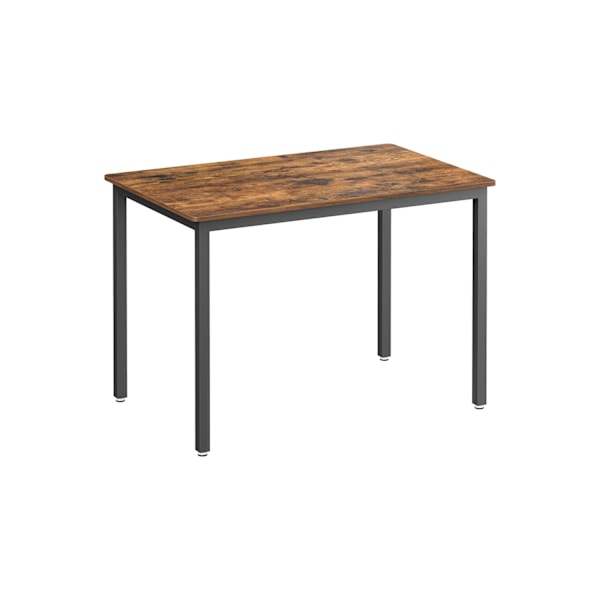 Rootz Vintage brun-sort spisebord - Spånpladestål - Stort - Robust - Nem montering - Stilfuldt design - 70 cm x 110 cm x 77 cm