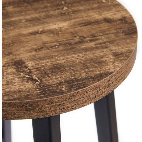Rootz Industrial Barstol - Bordskammel - Metal- og trætaburet - Robust, holdbar, alsidig - Anti-Slip - 71 cm x 30 cm