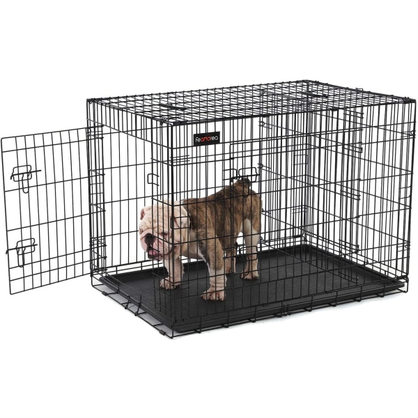 Rootz Hundebur - Bænk - Hunde - 2 døre - Kennel - 107 x 70 x 77,