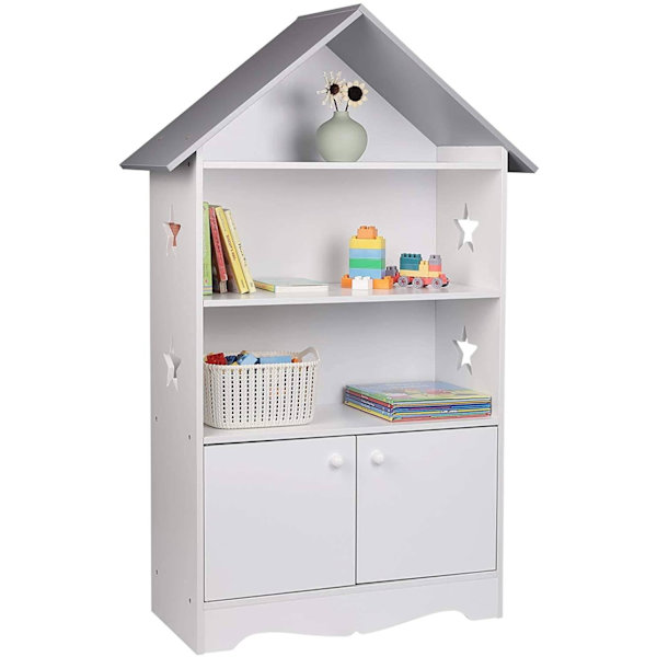 Rootz børnebogreol - Opbevaringshylde til børn - Organisering af børneværelser - Holdbar E1 MDF - Sikker og stabil - Nem montering - 28,3 cm x 115 cm
