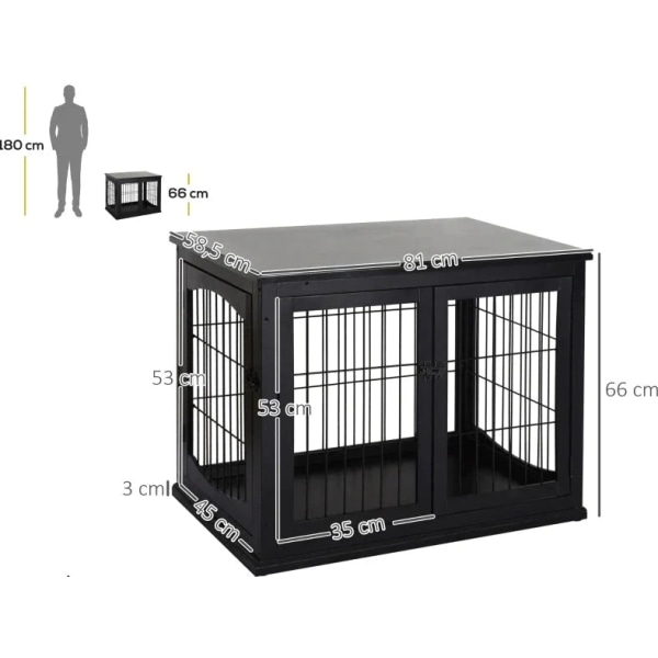 Rootz hundtransportlåda - ventilerad hundlåda - hundhus - reselå