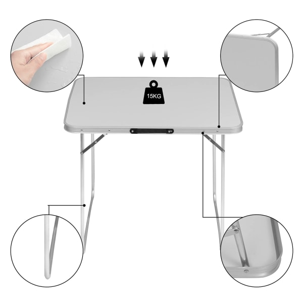 Rootz Campingbord - Udendørs skrivebord - Foldestativ - Bærbar o