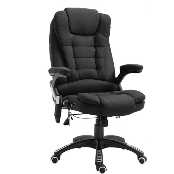 Rootz Executive Chair - Svart - Linne, Skum, Nylon - 26,38 cm x 26,38 cm x 49,6 cm