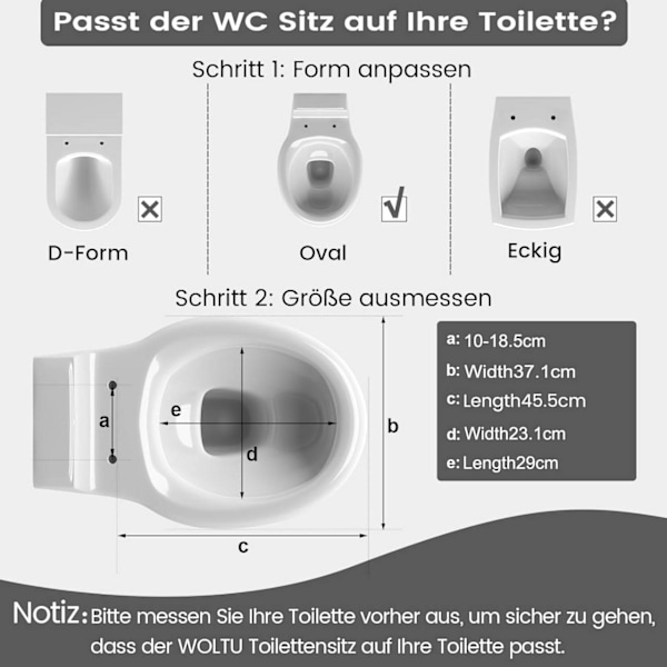 Rootz Soft-Close Toalettsits - Duroplast - Antibakteriell - O-formad - 37,1 cm x 45,5 cm - Snabbinstallation