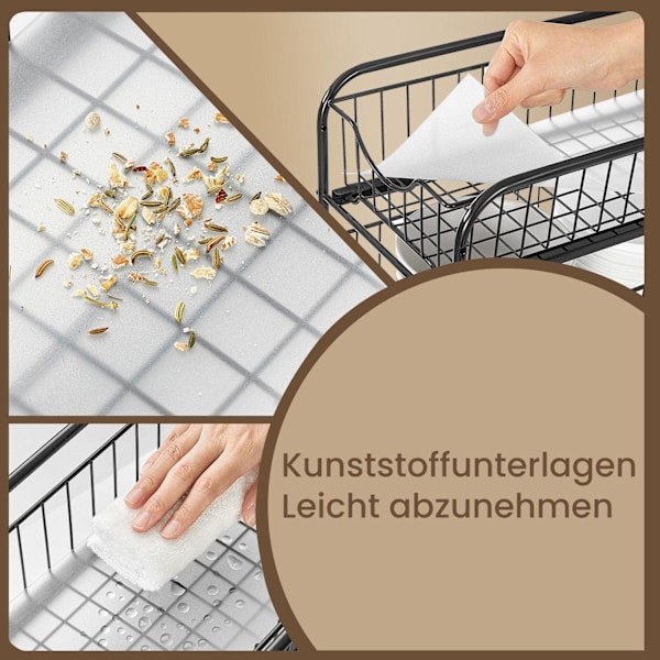 Rootz Kitchen Organizer Shelf - Order System - Space Saver - Max 10 kg Load - 21cm x 36,5 cm x 33,7 cm