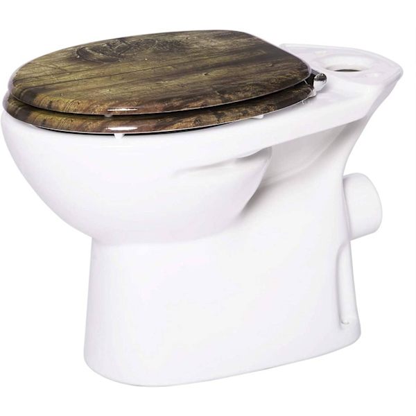 Rootz Toalettsits med mjukstängningsmekanism - Antibakteriell - Universal O-formad - Anti-halk - Lätt att montera - MDF - 37,8x43,8 cm - Oval