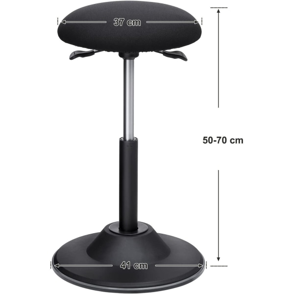 Rootz skammel - Bordskammel - Højdejusterbar - Ergonomisk - Roterbar - Anti-Slip - Sort