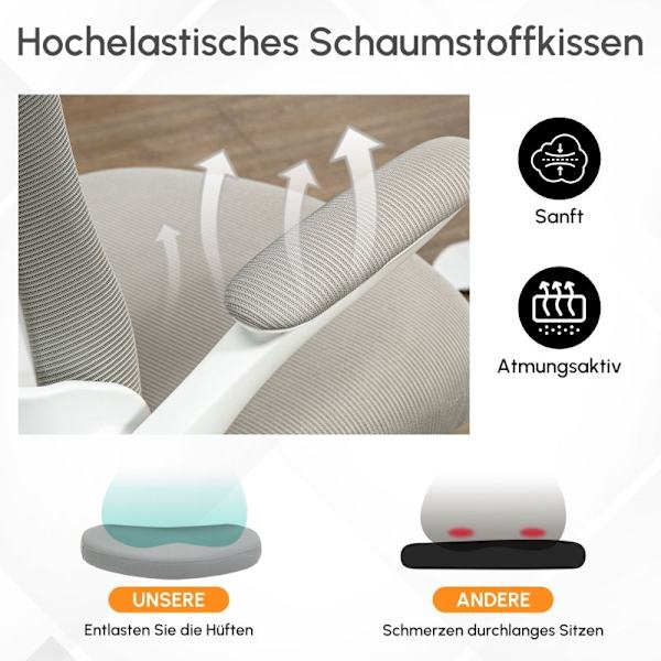 Rootz Kontorsstol - Datorstol - Arbetsstol - Ergonomisk design - 62cm x 64cm x 112-120cm