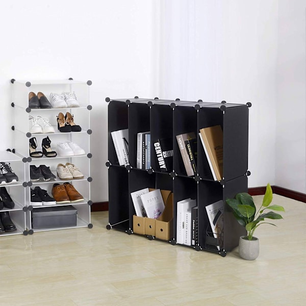 Rootz Skoskåp - Plastförvaringssystem - DIY Skoställ - Vattentät PP-skiva - 48cm x 173cm x 36cm