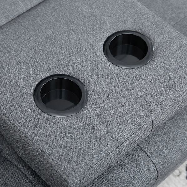 Rootz Sovesofa - Scandi Design - Komfortabel+Pretty - 3 personers - 2 puder - Ligg ned - Mørkegrå + Naturlig - 181W x 48D x 42H cm