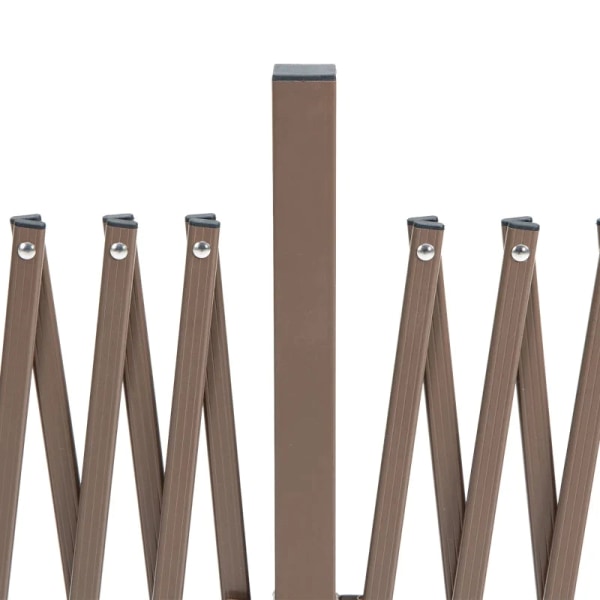 Rootz Scissor Gate - Barriär Scissor - Barriär Utdragbar - Staket - Expanderande spaljéstaket - Mörkbrun - L405 x B31 x H103,5 cm