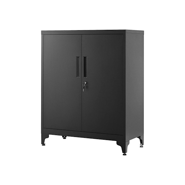 Rootz stålmetalskab - Opbevaringsorganisator - Sort - Justerbare hylder - Heavy Duty - 40cm x 80cm x 90cm