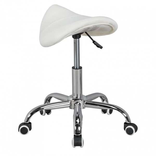 Rootz sadelstol Hvid æstetiker skammel højdejusterbar barberstol