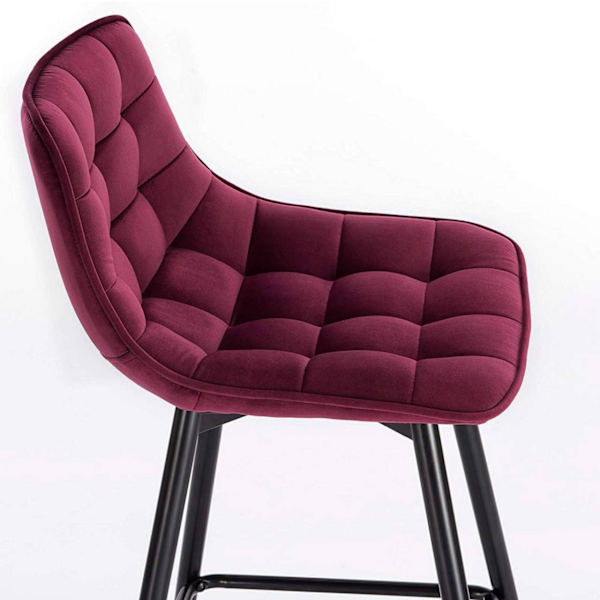 Rootz Barstol - Bordskammel - Designertaburet - Fløjl og metal - Komfortabel og ergonomisk - Holdbar og stabil - Alsidig og stilfuld - 43 cm x 35,5 cm