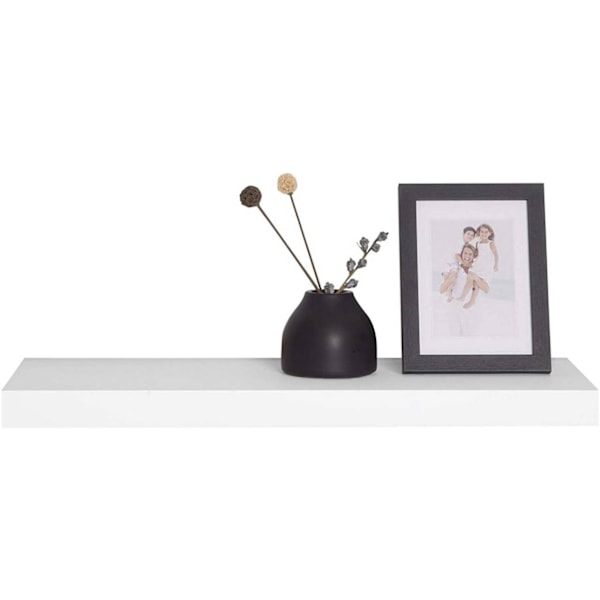Rootz Set med 4 vägghyllor - Flytande hyllor - Displayhyllor - Fuktbeständig MDF - Enkel installation - Mångsidig design - 110 cm x 22,9 cm x 3,8 cm