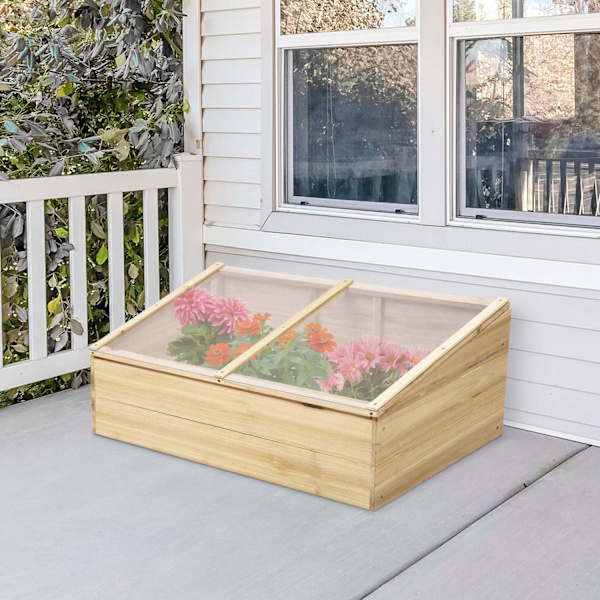 Rootz Greenhouse Woodin kylmäkehys - Naturel - Spar, PC Board - 39,37 cm x 19,68 cm x 13,77 cm