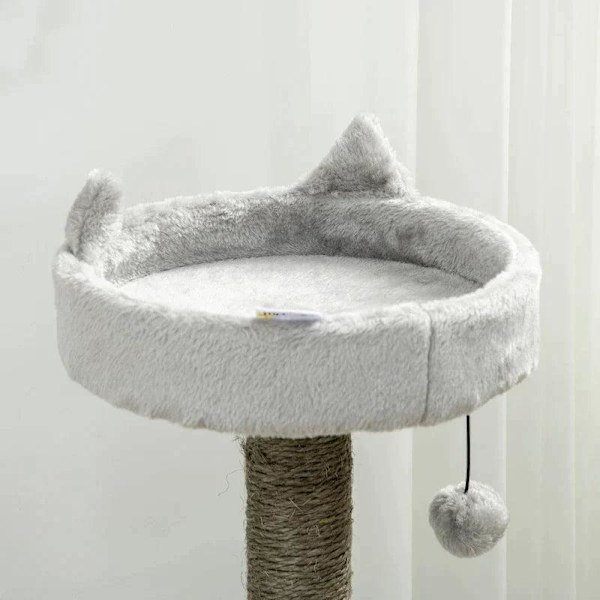 Rootz skrapstolpe - Cat Cave - Kattsäng - Katthängmatta och leksaker - Ljusgrå - 60cm x 40cm x 113cm