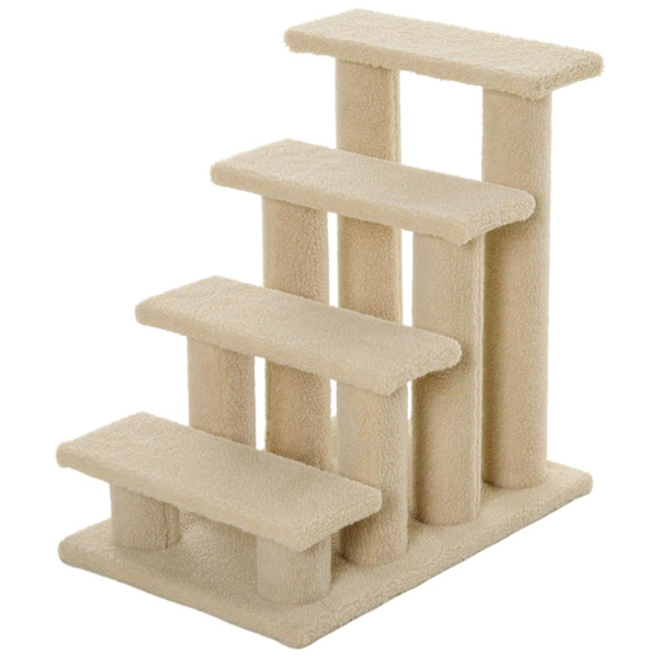Rootz djurtrappa - Beige - Spånskiva, plysch - 25 cm x 16,92 cm x 23,62 cm