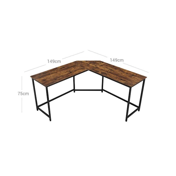 Rootz 2 Corner Desk - Työpöytä - Toimistopöytä - Pöydät - Ruskea/Greige - Musta - 149 x 149 x 75 cm