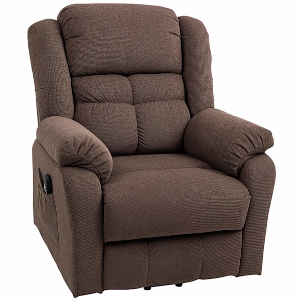 Rootz stand -up hvilestol - Massagestol - Opvarmet stol - Hyggelig komfort - 92W x 102d x 104h cm - Brun fløjls finish