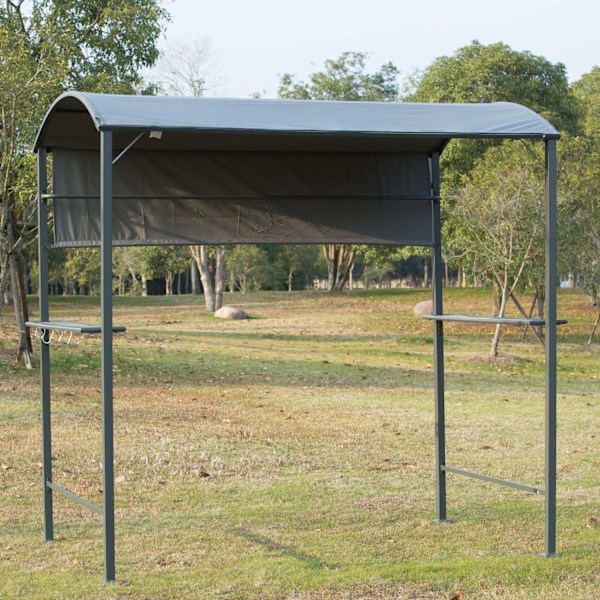 Rootz Grill Pavilion BBQ - Svart, Grå - Metall, Polyester - 85,82 cm x 54,33 cm x 85,04 cm