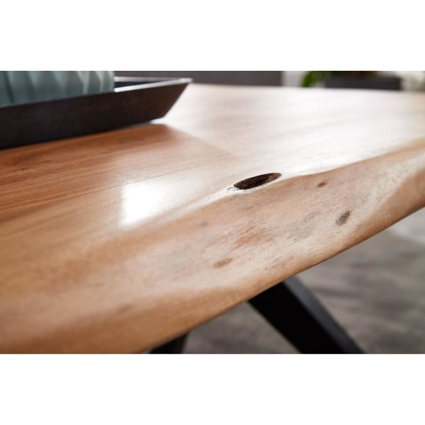 Rootz Sofabord - Massivt træ Sofabord - Massivt akacietræ - 115 x 37 x 64 cm - Design - Sofabord - Brun - Sort