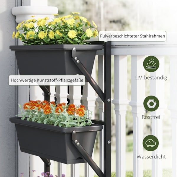 Rootz Flowerpot Plant Pot - Planter - pystysuuntainen istutus - edistää kasvua - 56x42x100cm
