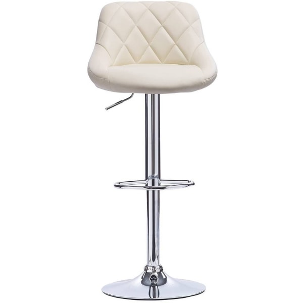 Rootz justerbar barstol i konstläder - Vridbar barstol - Bänkstol - Slitstark kromram - Bekväma sittplatser - Lätt att rengöra - 84-106 cm x 38 cm x 3