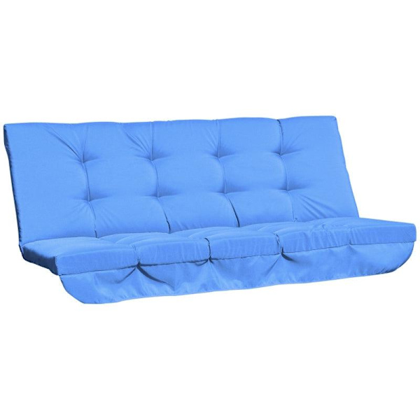 Rootz Sittdyna - Dynsats - Stolsdyna - Gungdyna - Kuddesits - Trädgårdsgungdyna - Ryggkudde Sidokudde - Blå - 170L x 100W x 8H cm