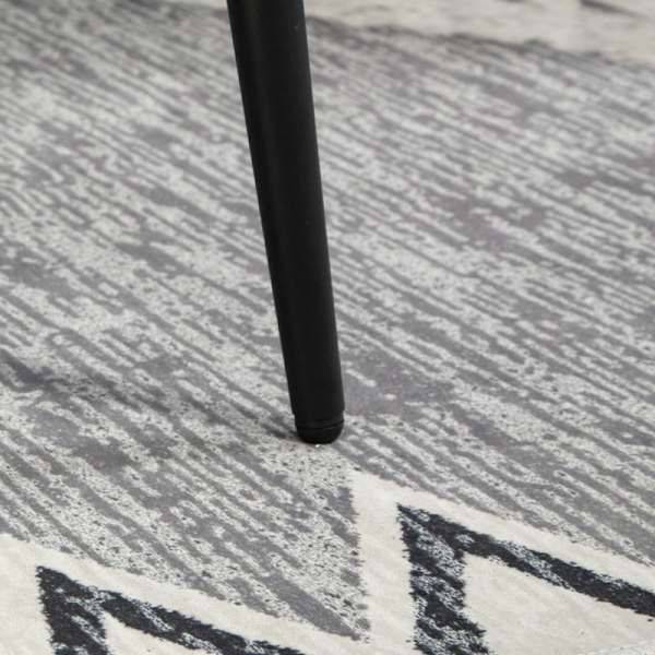 Rootz skammel - Fodstøtte Ottoman - Cashmere Look - Blød polstring - Stålben - Lysegrå - 42cm x 42cm x 47cm