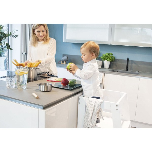 Rootz Fino Learning Tower - Kitchen Aid - Discovery Tower - Solid Beech - 40 cm x 47cm x 85cm