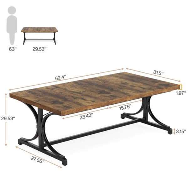 Rootz Mötesseminariebord - Konferensbord - Arbetsbord - 4,8 cm MDF & Metall - Ökar gruppproduktiviteten - 158 cm B x 80 cm D x 75 cm H