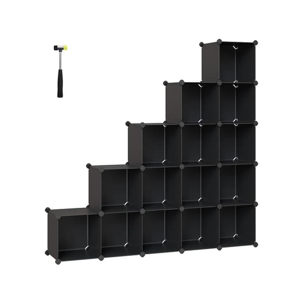 Rootz plug-in hyllsystem 16 kuber Svart - Gör det själv-förvaring ...