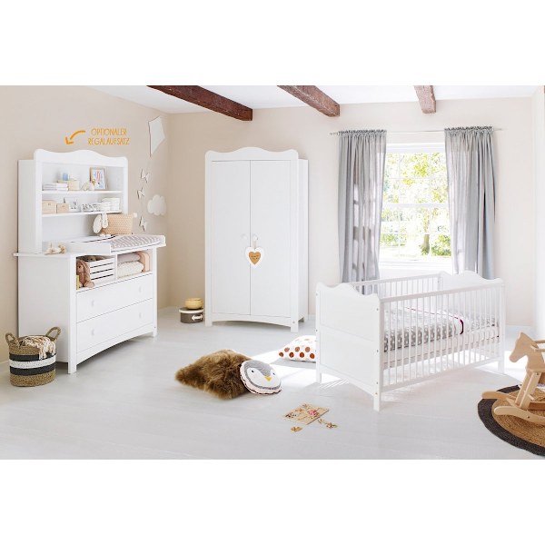 Rootz planteskole Florentina sæt - Tremmeseng - Pusleenhed - Ekstra bred opbevaring - Cabriolet seng - 146 cm x 76 cm x 85 cm