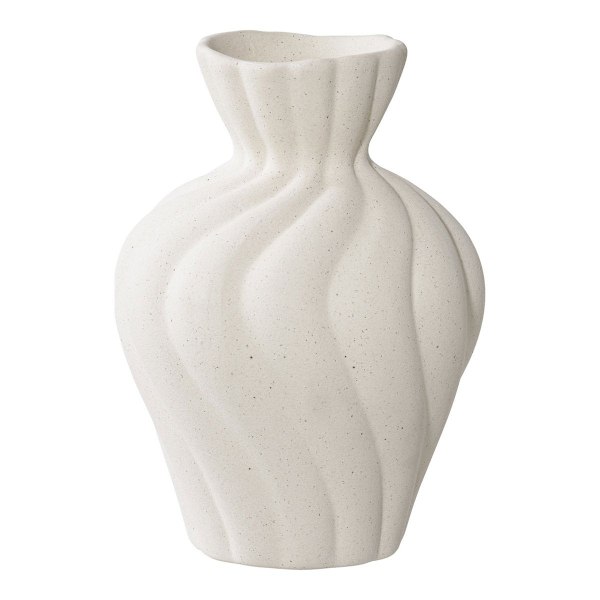 ROTZ SET AV 2 keramiska vaser - Vita vaser - Dekorativa krukor - Elegant design - 911cm x 8,81 cm x 1215 cm
